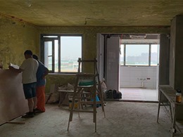 临江家园中式风格施工现场实拍