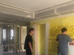 江景国际中式风格施工现场实拍